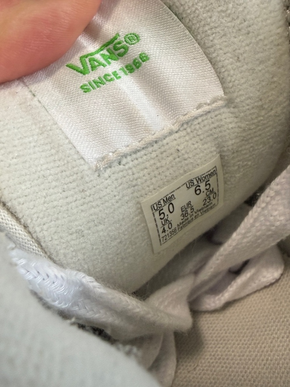 Women’s Vans Kids Cream Suede Green Stripe Knu Stack Platform Sneakers size 6.5 - Picture 6 of 10